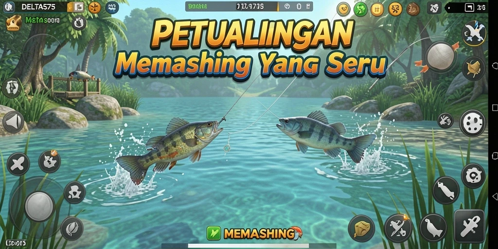 Antarmuka DELTA575 yang menarik dan fungsional saat memancing.