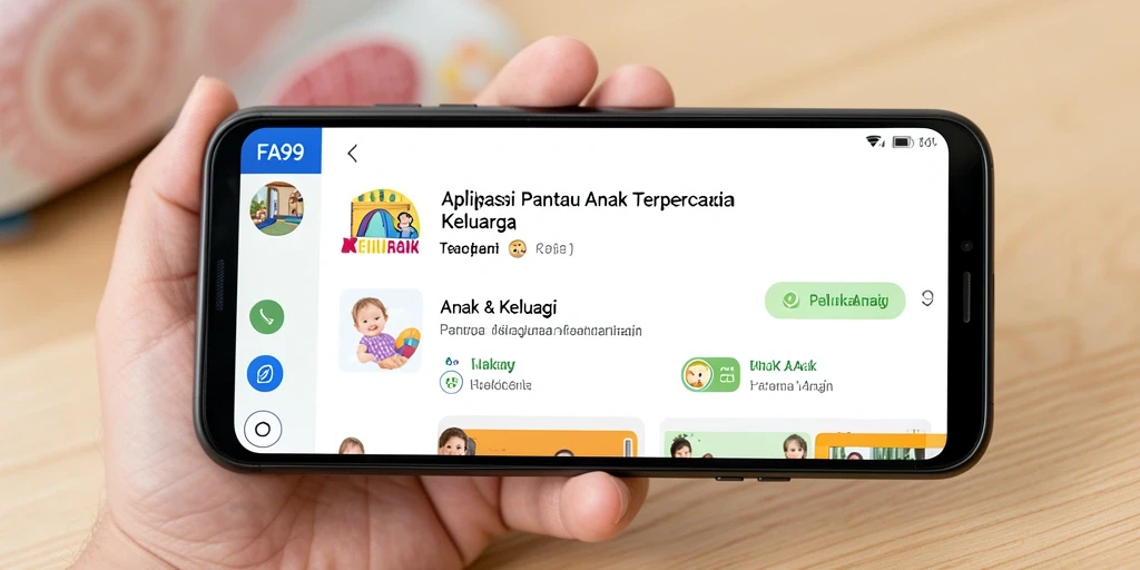Antarmuka sederhana dan intuitif dari FA99 untuk Pantau Anak.