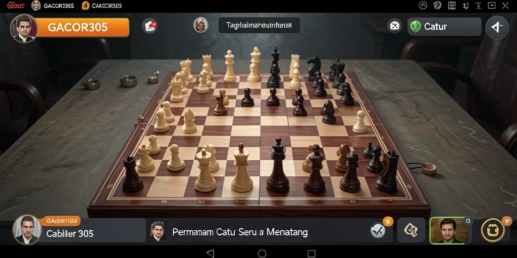 Tampilan antarmuka permainan Catur GACOR305 yang menarik dan informatif.