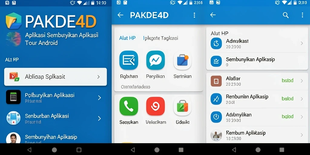 Tampilan antarmuka PAKDE4D yang sederhana dan fungsional untuk menyembunyikan aplikasi.