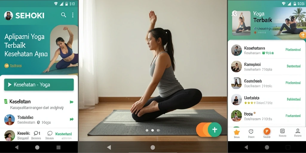 Tampilan antarmuka SEHOKI yang ramah pengguna dan intuitif untuk praktik Yoga.