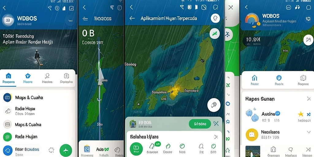Antarmuka aplikasi WDBOS yang menampilkan radar hujan secara detail.