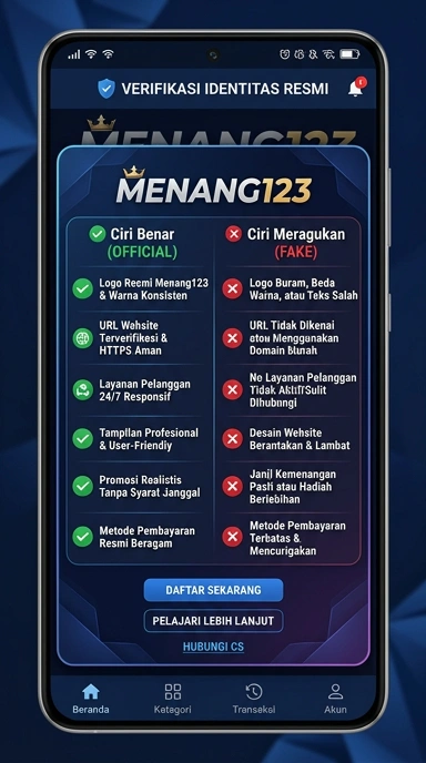 Halaman Resmi Menang123 untuk Pengguna Android